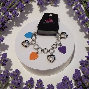 Paparazzi Multicolor Heart Charm Bracelet